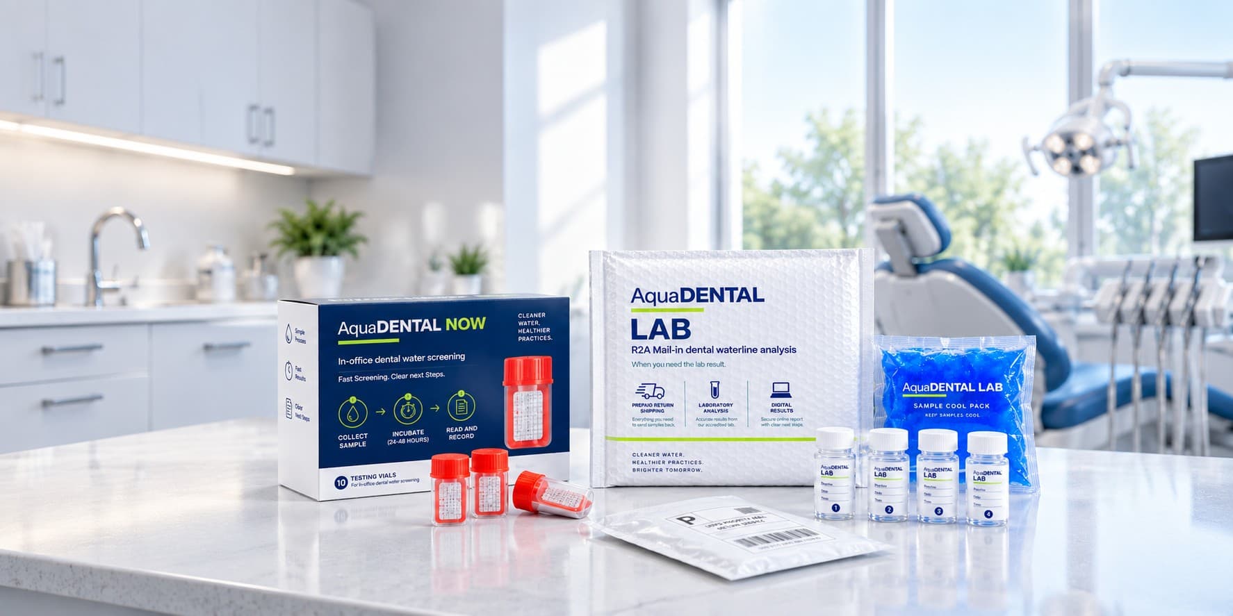 AquaDENTAL NOW and LAB kits